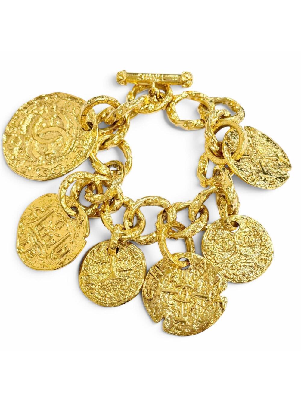 Chanel Cc Logo Chain Medal Bracelet #266507C14B